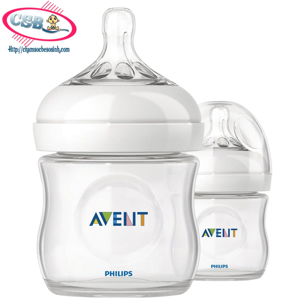 Bộ 2 bình sữa Philips Avent PP mô phổng tự nhiên 125ml