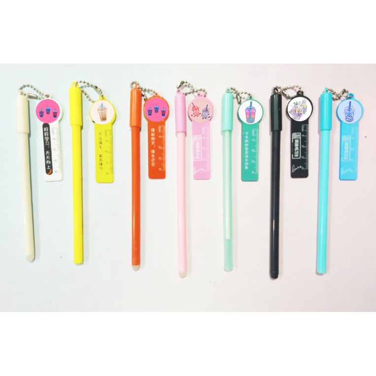 Bút trà sữa kèm dây treo BMCI36 bút boba tea cute dễ thương thần tượng idol hoạt hình