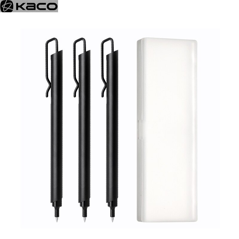 Bút mực gel Kaco bằng kim loại ngòi 0.5mm cho văn phòng / trường học