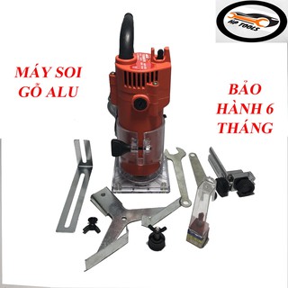 Máy soi gỗ ACZ 3703 cầm tay phay alu-tặng mũi và phụ kiện-BH 6 tháng