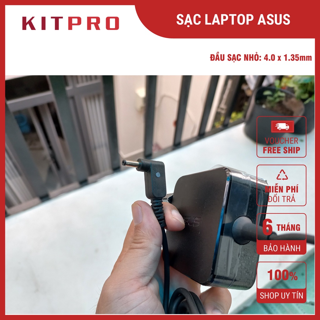 Sạc laptop ASUS 19V 2.37A 3.42A 4.74A 1.75A chân nhỏ chân lớn Dây sạc cho laptop Asus Vivobook Zenbook K43 ship hỏa tốc