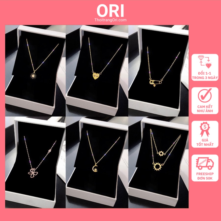 Dây Chuyền Nữ Mạ Vàng Thời Trang Hàn Quốc Đơn Giản Phong Cách Cá Tính Vòng Cổ ORI D901