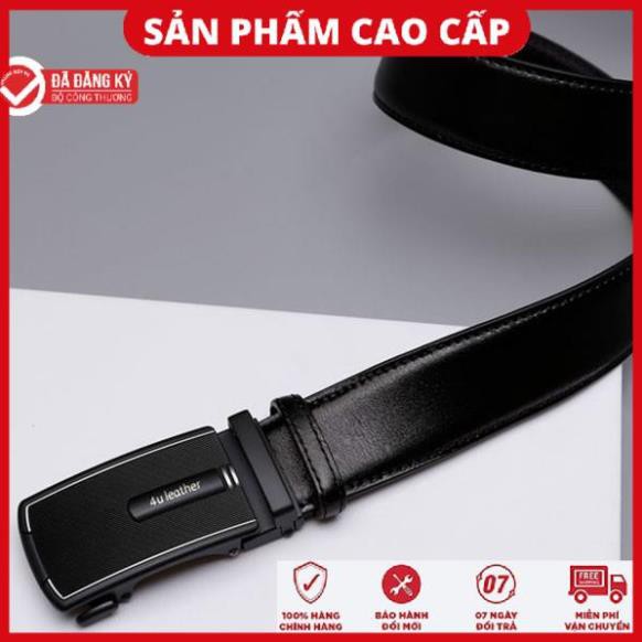 Thắt Lưng Nam Da Bò 4U Đầu Công Sở Lịch Lãm Sang Trọng T222 (đen- nâu)