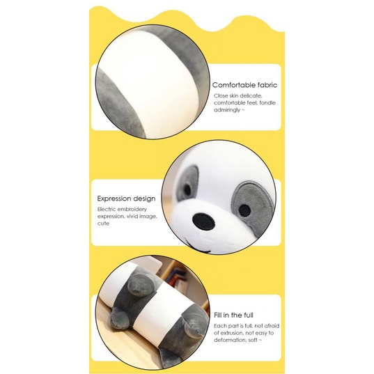 Ba Gấu Nhỏ Đồ Chơi Sang Trọng Nằm Xuống Panda Búp Bê Búp Bê Gối Búp Bê Búp Bê Mềm Ngủ Gối