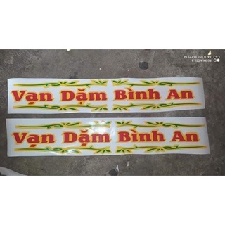 Tem vạn dặm bình an trang trí xe tải