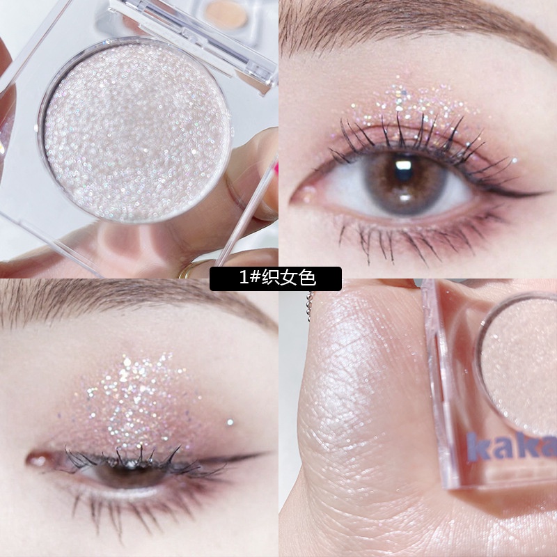 Phấn nhũ KAKASHOW, Phấn mắt trang điểm KAKASHOW màu nhũ kim tuyến sáng lấp lánh chống nước lâu trôi