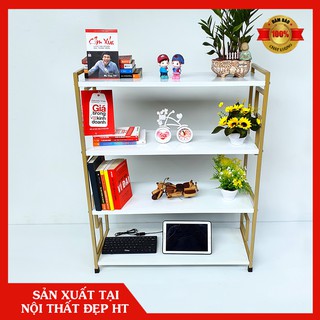 Kệ để sách bằng thép màu vàng đồng đẹp, chắc chắn, bền vĩnh cửu với giá xuất xưởng