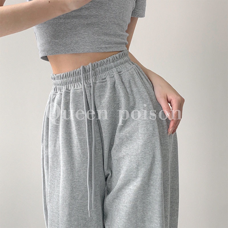 COZOK Quần Legging Thể Thao Lưng Cao Dáng Rộng Phối Dây Rút Năng Động Hợp Thời Trang