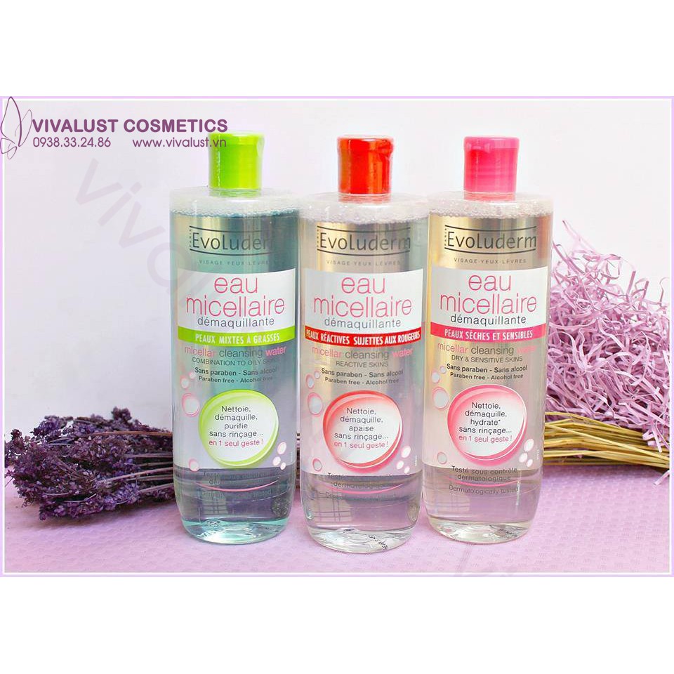 [Chính Hãng] Nước Tẩy Trang EVOLUDERM + TẶNG Bông Tẩy Trang
