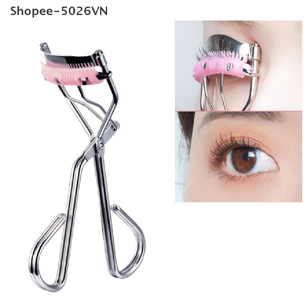 1 Dụng Cụ Bấm Cong Mi Tích Hợp Lược Chải Tiện Dụng