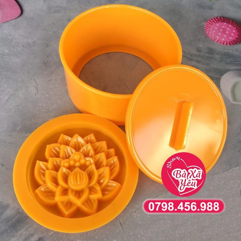 Khuôn xôi Tròn - Hoa sen 14cm - BX2659