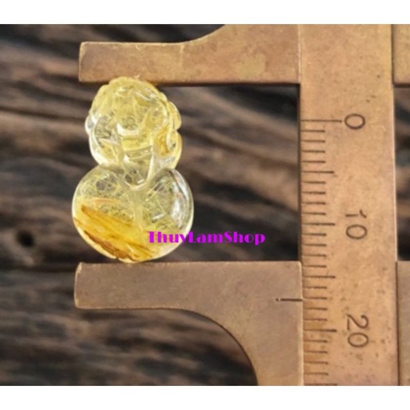 Vòng cổ cụ tỳ hưu đá tóc vàng chế tác thủ công kích hoạt cung tài lộc