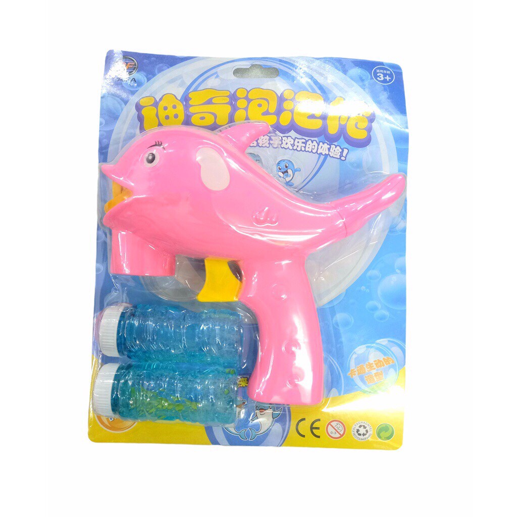 Súng đồ chơi bắn bong bóng xà phòng hình cá heo  cho bé, súng bắn bong bóng - Loki Kids