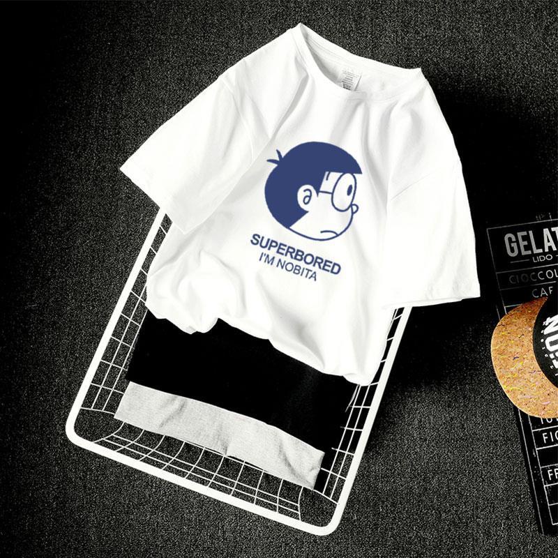 Áo Thun Tay Ngắn In Hoạt Hình Doraemon Vui Nhộn Thời Trang Mùa Hè Cho Các Cặp Đôi