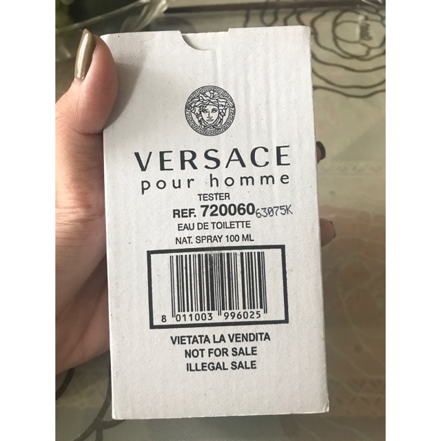 Tester versace pour homme 100ml k nắp !!