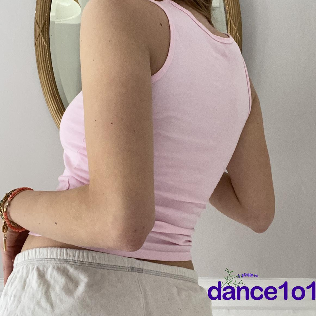 Áo Sát Nách Cổ Tròn Hoạ Tiết Hoa Thời Trang Mùa Hè Cho Phái Nữ