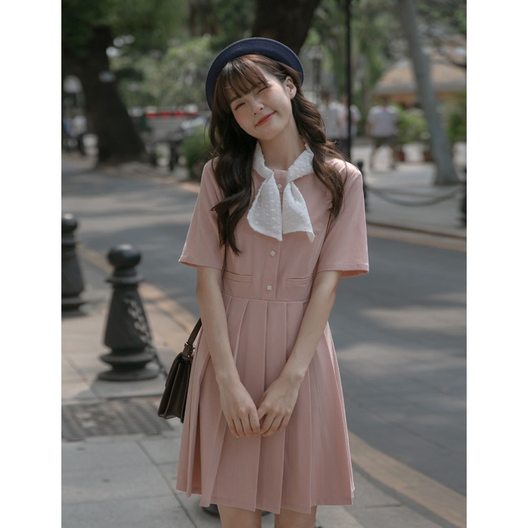 Bija Dress - Váy cổ nơ dáng xòe xinh xắn | BigBuy360 - bigbuy360.vn