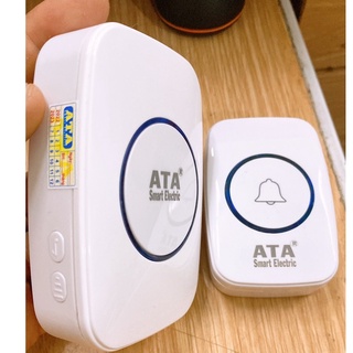 CHUÔNG CỬA KHÔNG DÂY DÙNG PIN ATA (nút dùng pin + chuông dùng pin không lo mất điện).Hàng Chính Hãng BH12 tháng