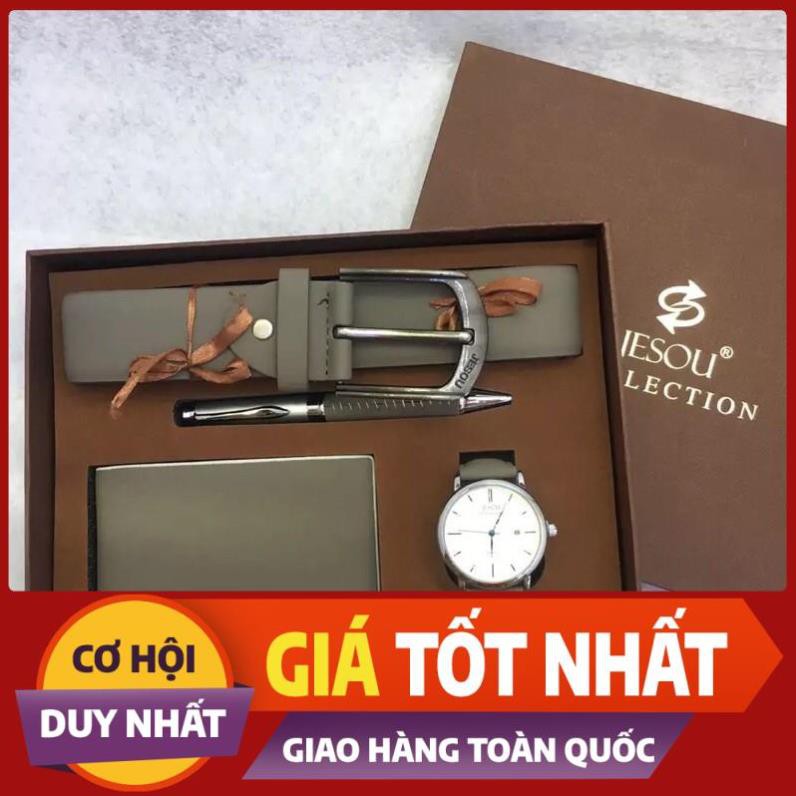 RẺ MẠT [OD 30 NGÀY] Set phụ kiện nam:  ví nam, đồng hồ nam,thắt lưng dây nịt nam,đồng hồ nam,bút viết