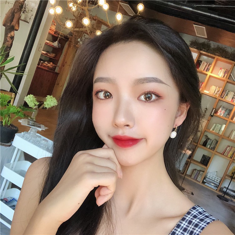 Khuyên tai kẹp không bấm lỗ chốt điều chỉnh K037 bằng hợp kim mạ vàng hình giọt nước đính đá dáng midi Leous Accessories