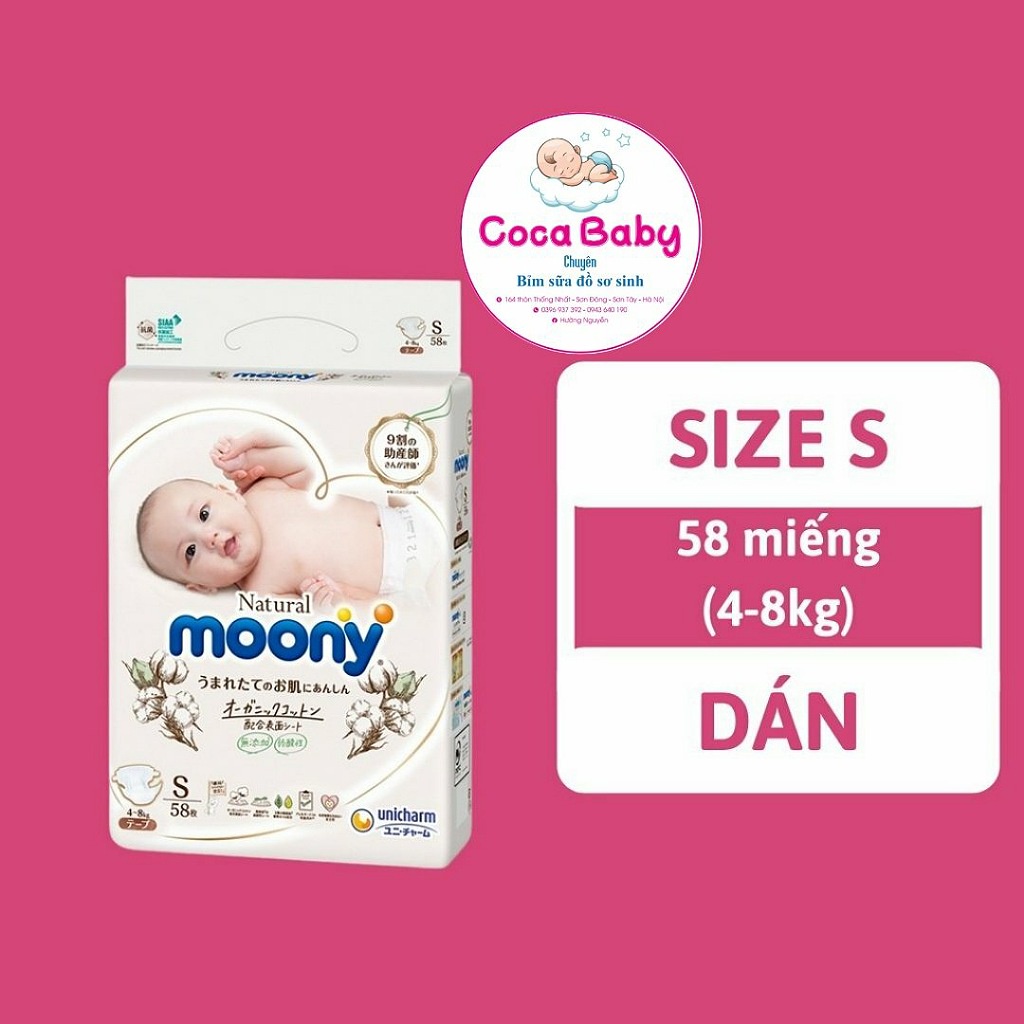 Bỉm Moony Natural Nội Địa Chính Hãng - Tã,Bỉm Moony Dán/Quần Đủ Size NB63/S58/M48/L36/XL32⚡FREESHIP⚡ BÁN LỖ LẤY ĐÁNH GIÁ