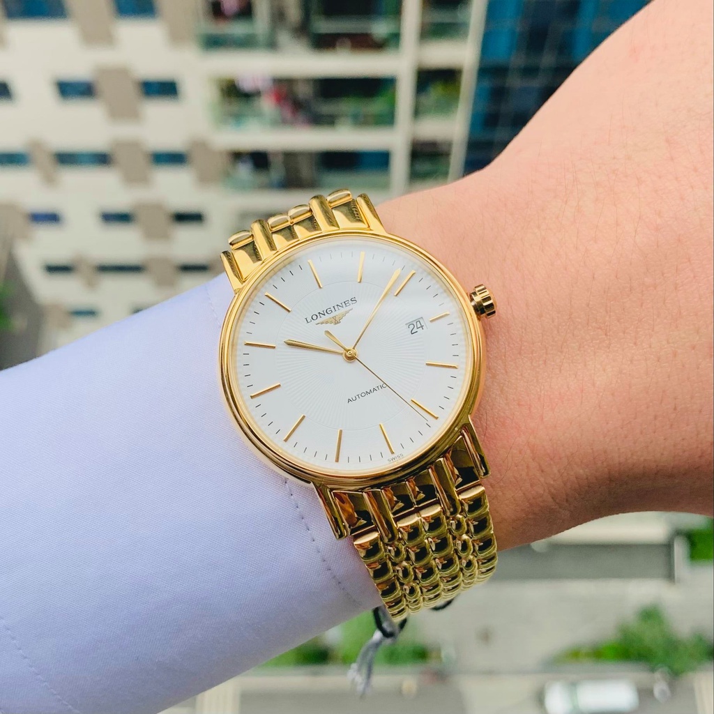 Đồng hồ nam chính hãng Longines Presence Automatic L4.921.2.18.8 - Máy cơ tự động - Kính Sapphire