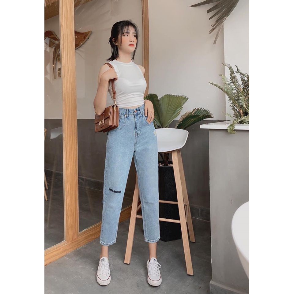 (RẺ VÔ ĐỊCH) QUẦN JEAN NỮ THÊU HOA CÚC, THÊU CHỮ TÚI SIEU HÓT THỜI TRANG CAO CẤP