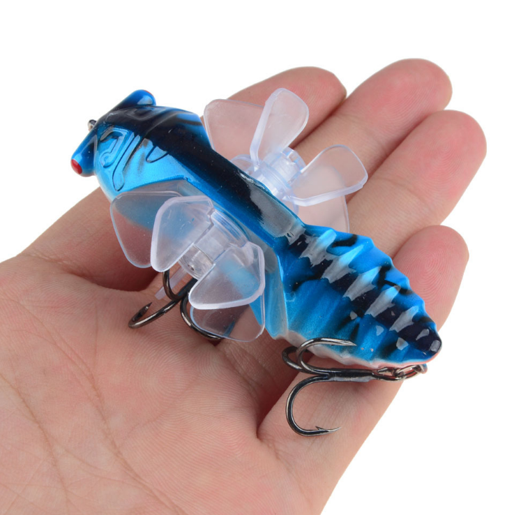Cicada Top water Bait 3D Eye Simulation Bait Colorful Bait Bionic Bait Plastic Hard Bait Tractor Rotary Pencil Mino Fishing Gear Sliding Cicada Bait