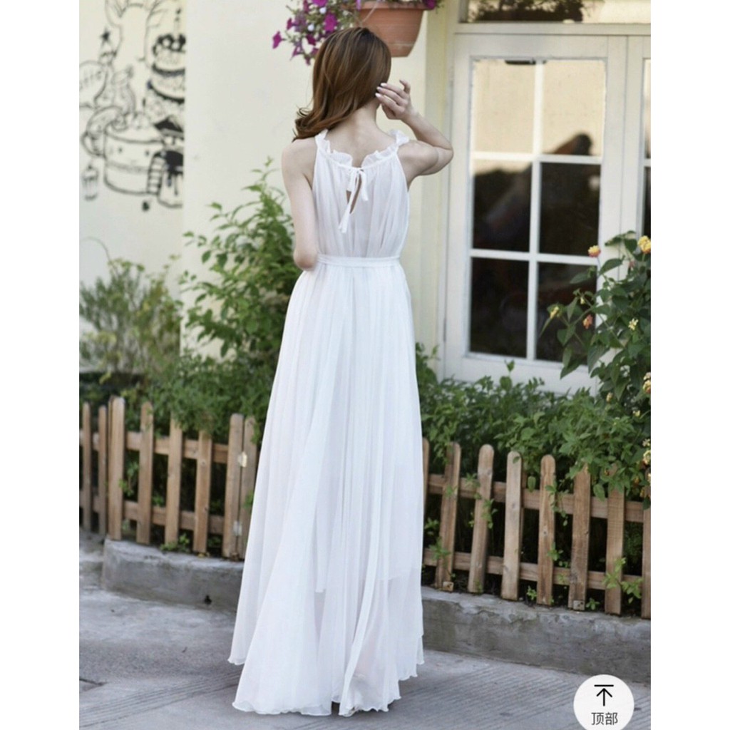 Váy Maxi Đi Biển Suông Dài Cổ Yếm - Đầm Maxi Bầu Du Lịch - Maxi Dress Dạ Hội Siêu Đẹp Siêu Sang | BigBuy360 - bigbuy360.vn