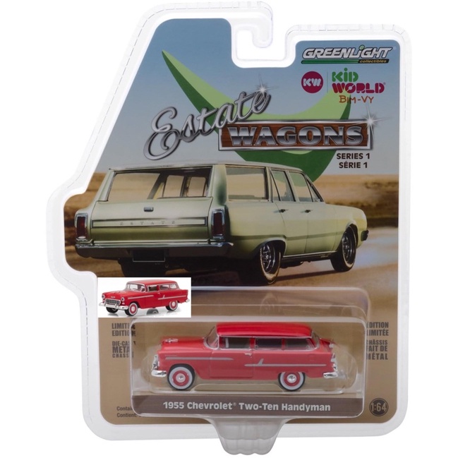Xe mô hình GreenLight Estate Wagons Series 1 1955 Chevrolet Two-Ten Handyman 29910-B.
