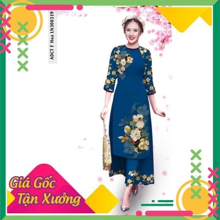 Áo cách tân hoa may sẵn_áo cách tân nữ giá tại xưởng chất lụa nhật đẹp cao cấp