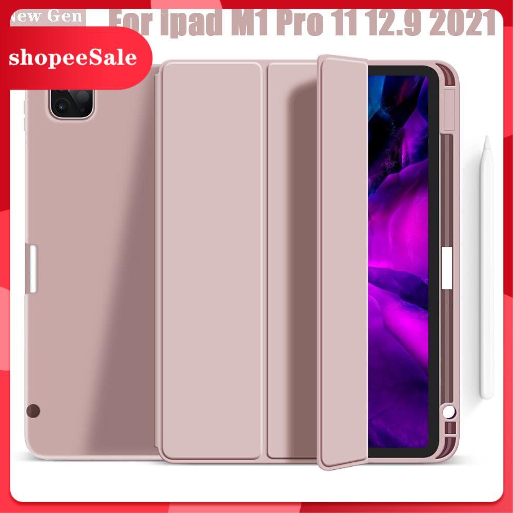 Bao Da Máy Tính Bảng Có Ngăn Đựng Bút Cảm Ứng Cho iPad Air 4 Pro 11 2020 iPad Pro 12.9 2021 Thế Hệ Th