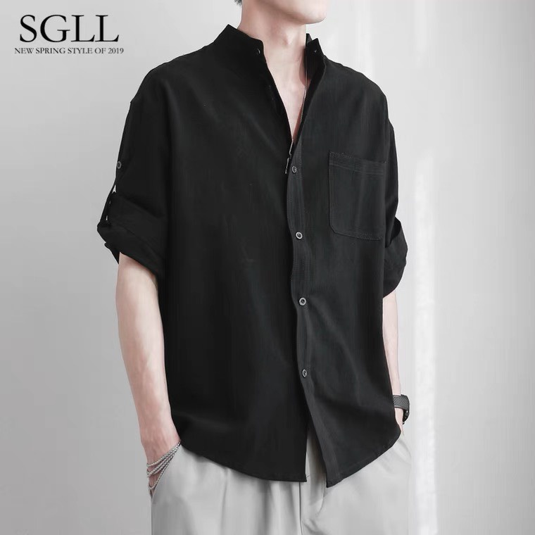 Áo sơ mi trơn unisex sắn tay là điểm nhấn nam nữ đều mặc được form rộng hàn quốc cao cấp mới nhất ĐŨI CHUN