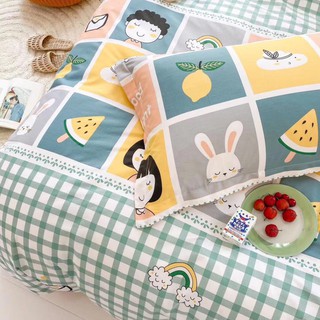 Set 5 món chăn ga gối Cotton Poly Hàn quốc