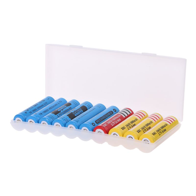 Hộp đựng pin dự phòng bằng nhựa không có pin di động bền bỉ 10X18650