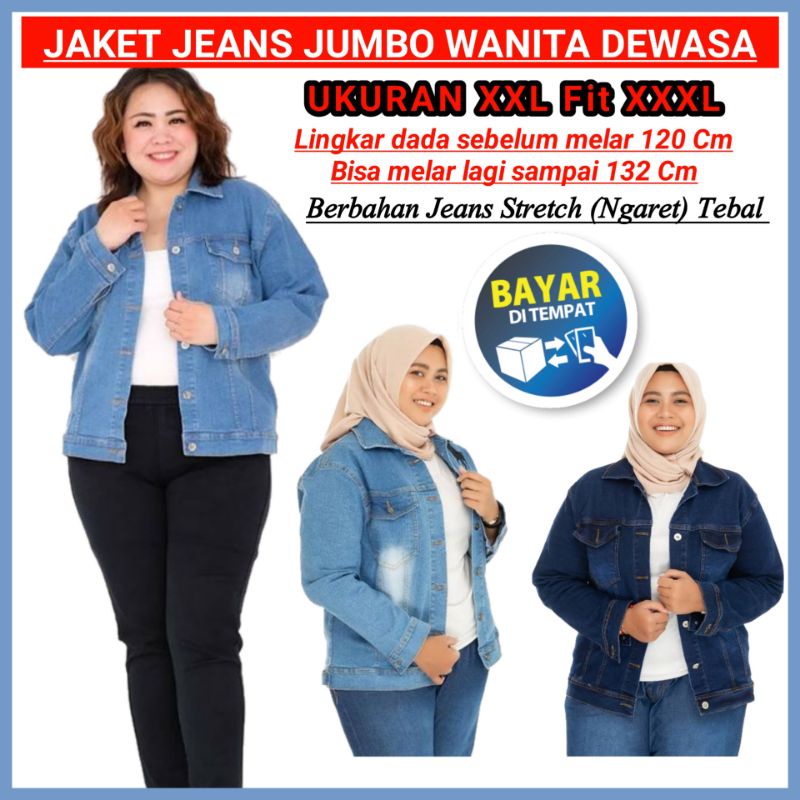 Áo Khoác Jean Nữ Phom Rộng Size Lớn XXL Ld 120