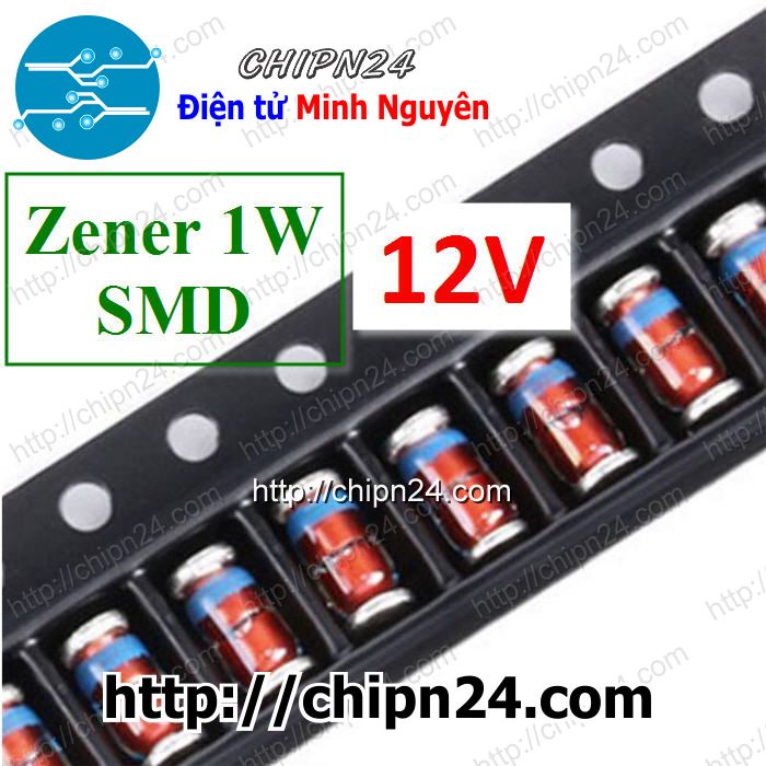 [10 CON] Diode Zener Dán 1W 12V SMD ZM4742A (Diode ghim điện áp 12V)