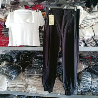 Sét bộ áo croptop cổ bẻ dễ thương
