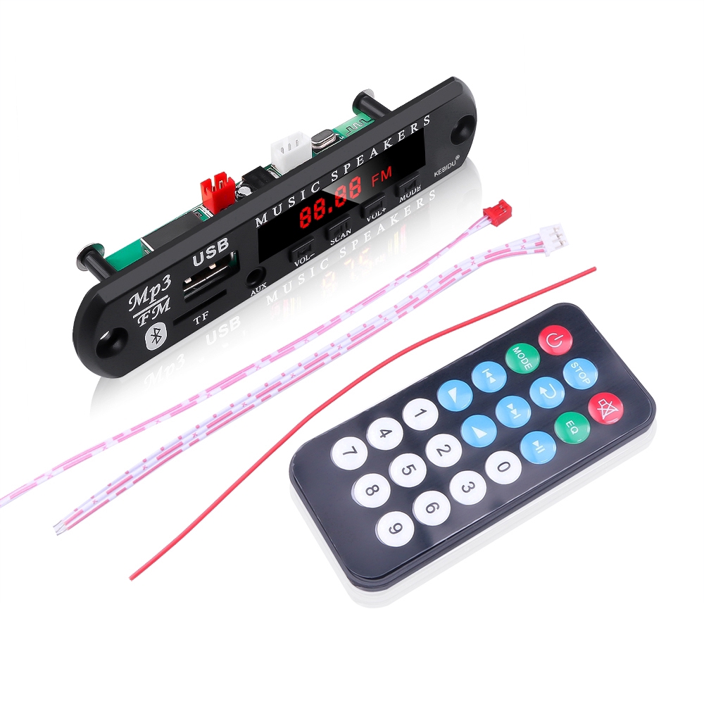 Mô đun giải mã âm thanh Bluetooth 5.0 hỗ trợ DC 5V-20V V20 MP3 WMA cho xe hơi