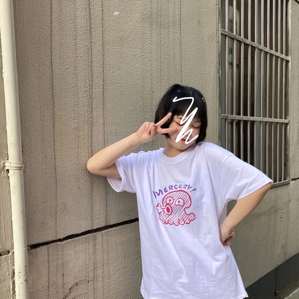 NRVP Áo Thun 100% Cotton Dáng Rộng Thời Trang Hàn Quốc Cho Nữ