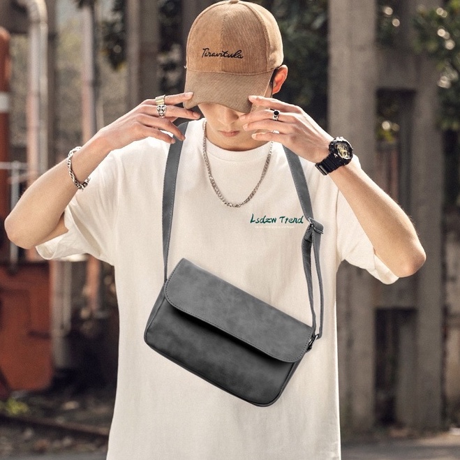 Túi Đeo Chéo Nam Nữ HORSE Xám Túi Xách Mesenger Unisex Cao Cấp Gudi Studio