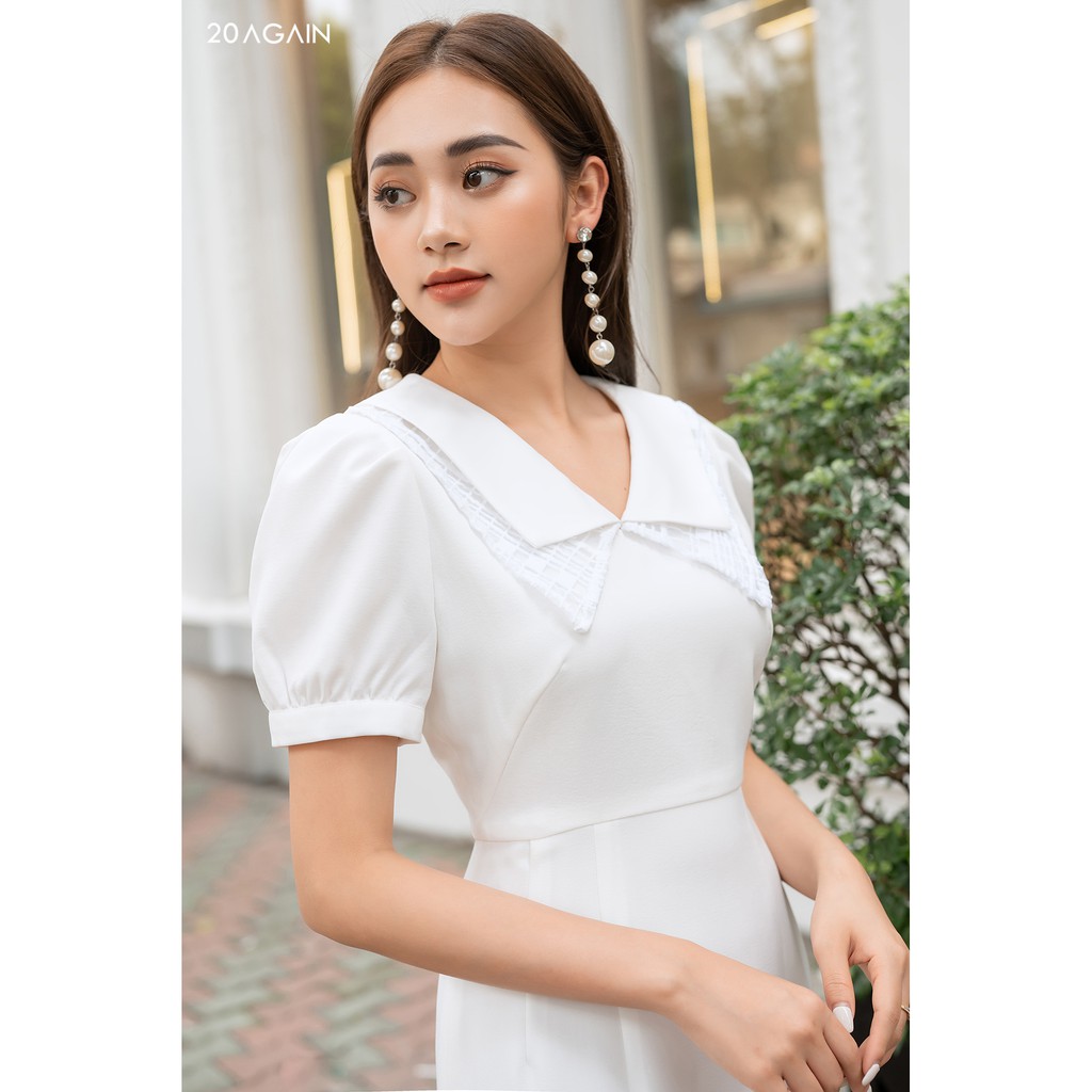 Đầm ôm phối cổ ren 20AGAIN DOA1012 | BigBuy360 - bigbuy360.vn