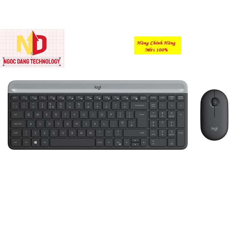 Bộ bàn phím - Chuột không dây Logitech MK470 Đen (Black)- Trắng(White)