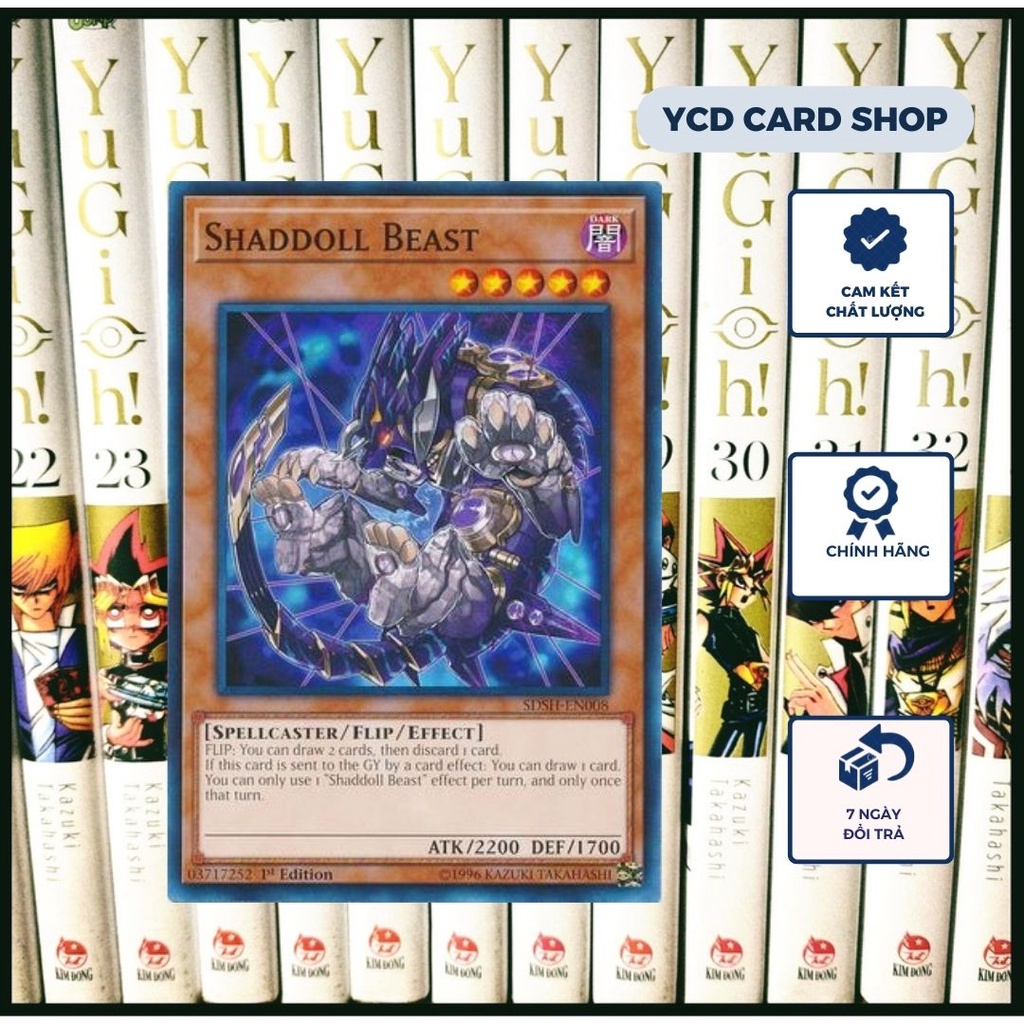 Thẻ bài yugioh chính hãng Set 6 card shaddoll – Common