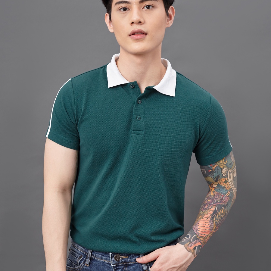 Áo thun Polo nam phối sọc thể thao 4 màu CHEMICAL 2012068 vải Cotton cao cấp - CUONG STORE | BigBuy360 - bigbuy360.vn