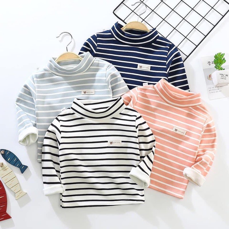 🌞🌞🌞ÁO KẺ CỔ 3 PHÂN LÓT NHUNG CHO BÉ🌞🌞🌞