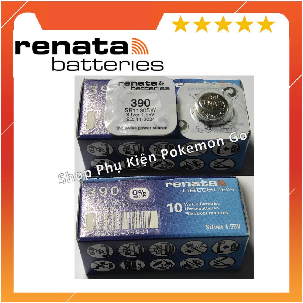 1 Viên Pin Đồng Hồ Renata Thụy Sĩ SR1130SW / 390 Loại Tốt