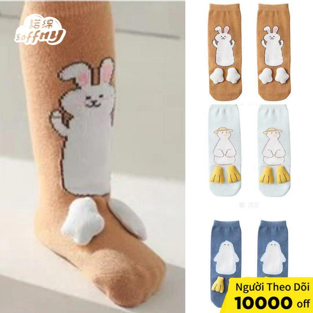 Soffny Vớ Em Bé  In Hình Hoạt Hình 3D Dễ Thương Ấm Áp