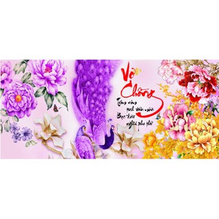 Tranh đính đá Vợ Chồng LV280 (110x50) chưa đính