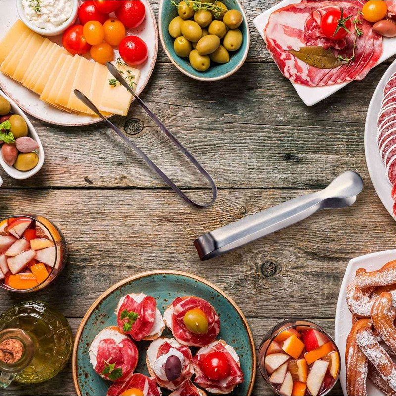 Bộ 6 Kẹp Gắp Đường Mini Bằng Thép Không Gỉ